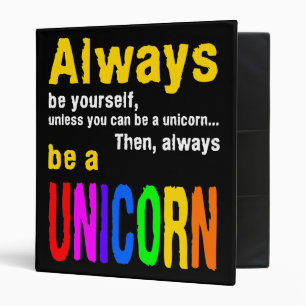 Classeur Soyez toujours une licorne