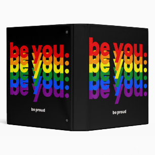 Classeur Soyez vous soyez fier LGBTQ Fierté Arc-en-ciel Les