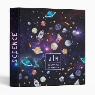 Classeur Space Rocket Galaxy Planètes Personnalisées