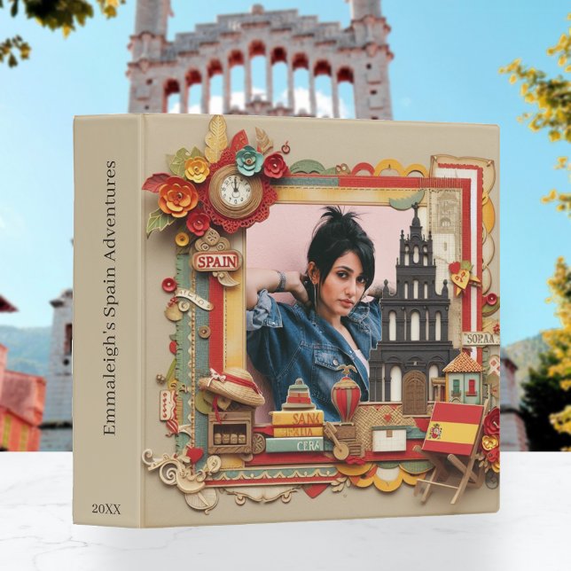 Classeur Spain Scrapbook AI Generated Custom Photo (Créateur téléchargé)