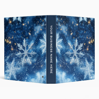 Classeur Sparkling Glitter Snowflakes Winter Christmas