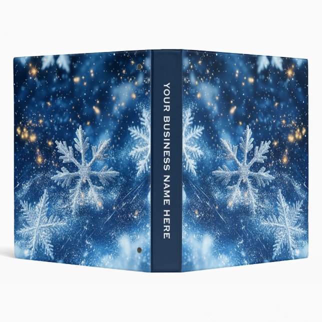 Classeur Sparkling Glitter Snowflakes Winter Christmas (Arrière-plan)