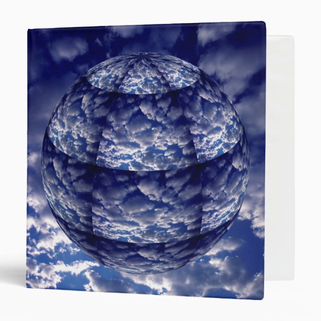 Classeur Sphère 3D de nuage abstrait (Devant/Intérieur)