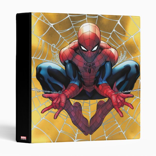 Classeur Spider-Man | Assis Dans Un Web (Devant/Côté)