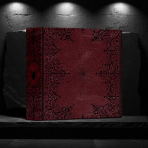 Classeur Spider Witch   Imaginaire rouge foncé Spiderweb fl