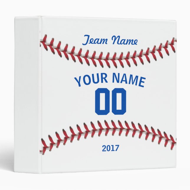 Classeur Sport de base-ball d'équipe (Devant/Côté)