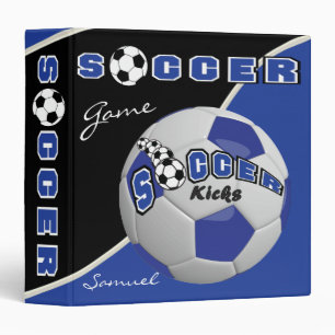 Classeur Sport de football   Bleu Foncé   Nom do-it-yoursel
