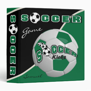 Classeur Sport de football Vert foncé Nom do-it-yoursel