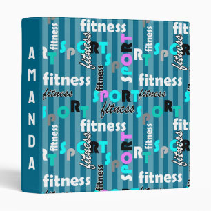 Classeur sport fitness texte clair motif pour sportswear