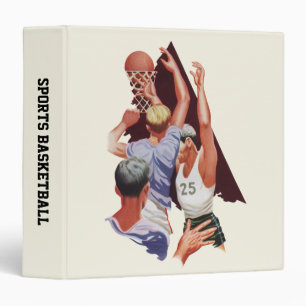 Classeur Sports Anciens, Joueurs de Basket-ball dans un Mat