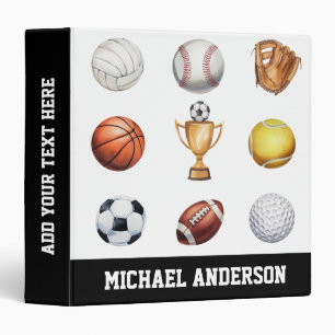 Classeur Sports motifs football football base-ball