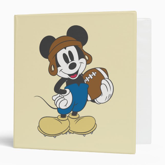 Classeur Sporty Mickey | Tenir un football (Devant/Intérieur)