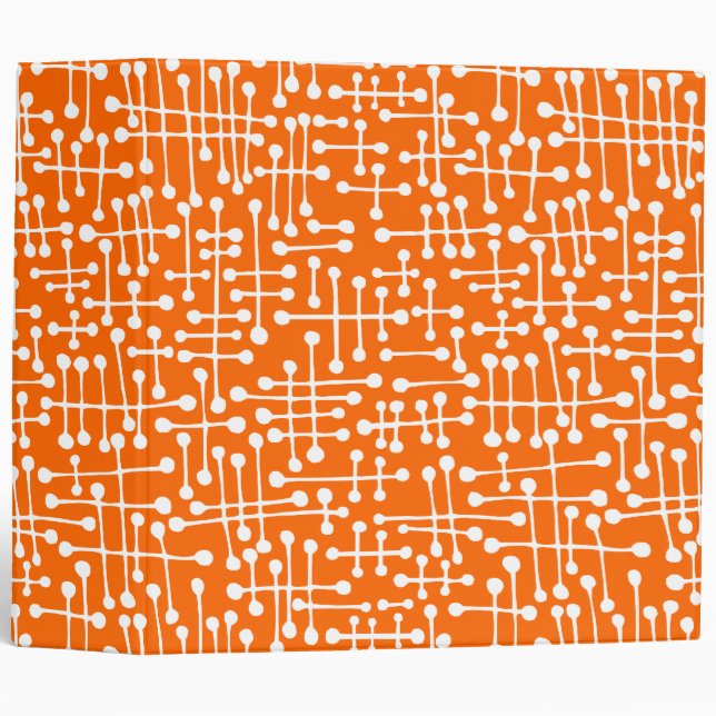 Classeur Spots connectés (2 pouces) en blanc sur orange (Devant/Côté)