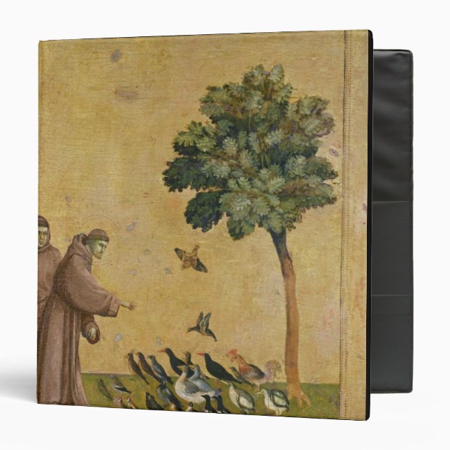 Classeur St Francis d'Assisi prêchant aux oiseaux (Devant/Intérieur)
