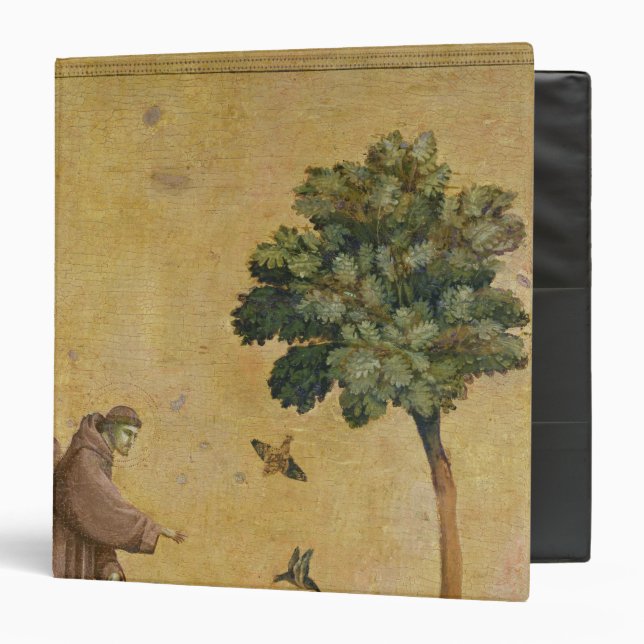 Classeur St Francis d'Assisi prêchant aux oiseaux (Devant/Intérieur)