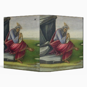 Classeur St John le divin sur Patmos, écrivant le livre