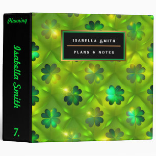 Classeur St Patrick's Day Clover 4 listes Collection tendan