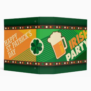 Classeur St Patrick's Day Parti Shamrock irlandais