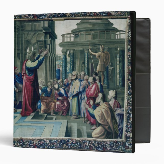 Classeur St Paul prêchant chez l'Areopagus (Devant/Intérieur)