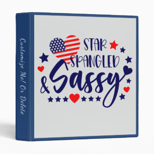 Classeur Star Bangled Sassy Citation American Flag Heart US