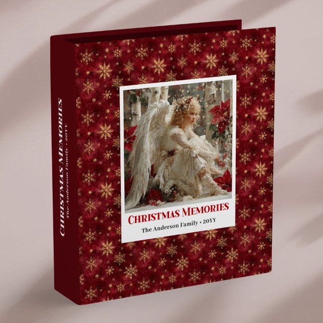 Classeur Starry Angelic Red Poinsettia Holiday album (Starry Angelic Red Poinsettia Holiday album)