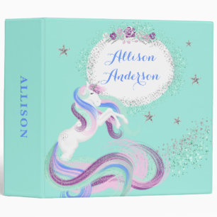 Classeur Stars de la Glitterie Magique Unicorn Cute School