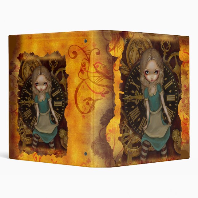 Classeur Steampunk Alice au pays des merveilles :  Alice (Arrière-plan)