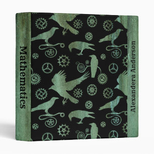 Classeur Steampunk Verdigris Gears and Crows Nom personnali