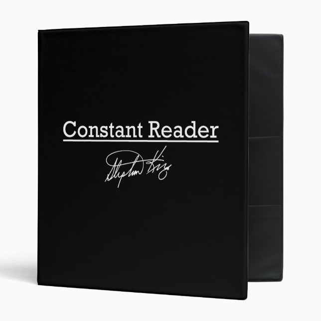Classeur Stephen King, lecteur constant (Devant/intérieur)
