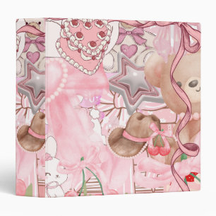 Classeur Stickers Coquette Rose Conçu
