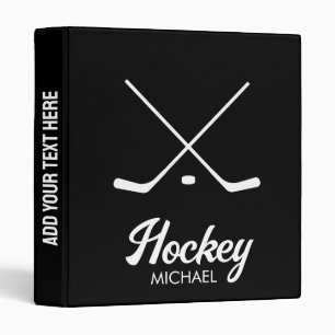Classeur Sticks de hockey personnalisées tendance Nom du jo