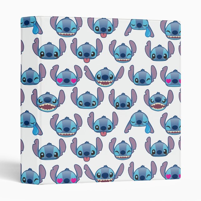 Classeur Stitch Emoji Motif (Devant/Côté)