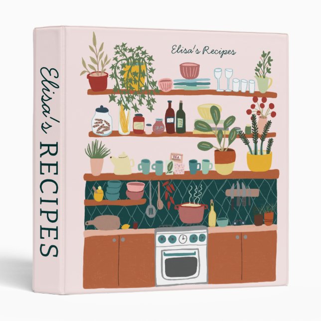 Classeur STOCK THE KITCHEN Bridal Shower CUSTOM Cute (Devant/Côté)