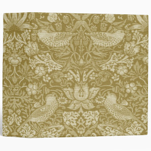 Classeur Strawberry Thief Gold, William Morris