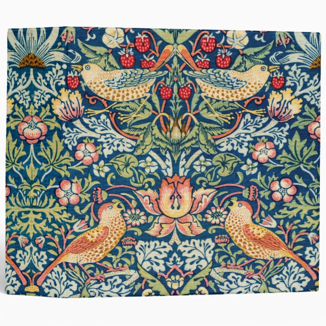 Classeur Strawberry Thief, William Morris (Devant/Côté)