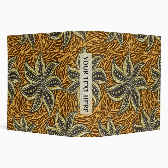 Classeur Style Batik Floral Abstrait africain (Arrière-plan)