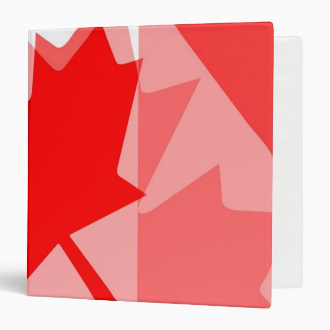 Classeur Style canadien Feuille d'érable rouge en couches C (Devant/Intérieur)