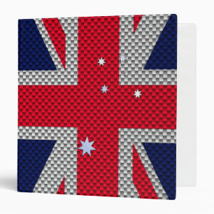 Classeur Style Chrome de fibre de carbone design drapeau au