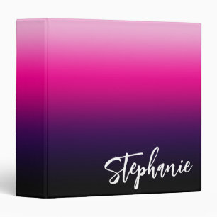 Classeur Style de lettres à main rose violet noir