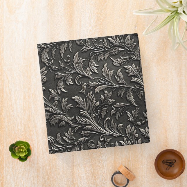 Classeur Style Emposedit Gris Et Argent (In Situ)