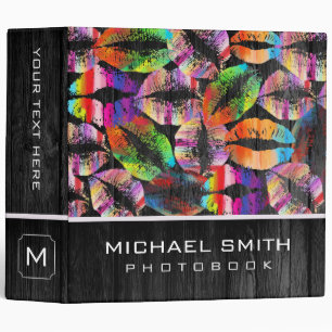 Classeur Stylé Lips Kiss Photo Livres Bois Look