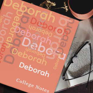 Classeur Style Saumon Couleur moderne Notes de typographie