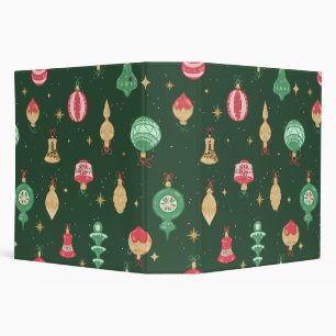 Classeur Style vintage Ornement de Noël Motif - Vert