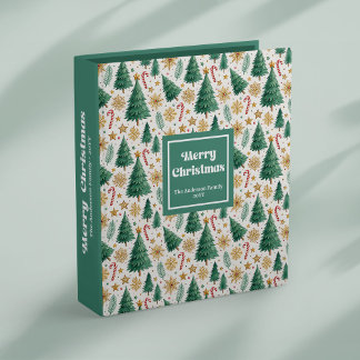 Classeur Stylish Christmas trees earthy colors memory album