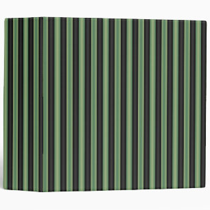 Classeur Stylish Vintage Olive Sage Vert Noir 3D Rayé