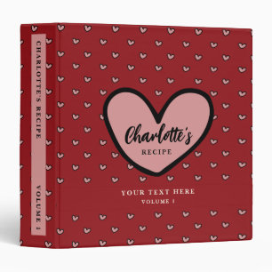 Classeur Styliste Heart Motif Grandma's Recette Modèle