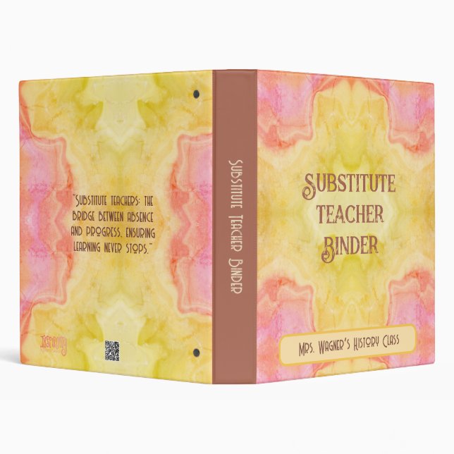 Classeur Substitut enseignant Personnalisé Salle de classe  (Arrière-plan)
