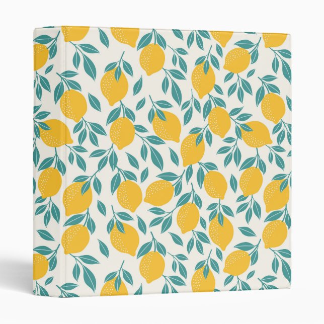 Classeur Sucré Branches de citron Motif (Devant/Côté)