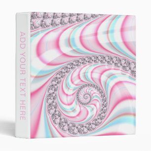 Classeur Sucre de canne bleu rose pastel Spiral Fractal