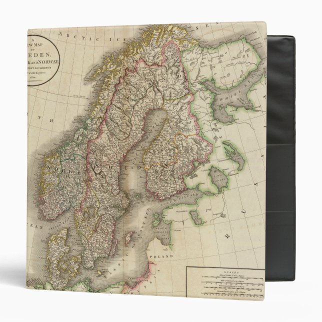 Classeur Suède, Danemark et Norvège (Devant/Intérieur)